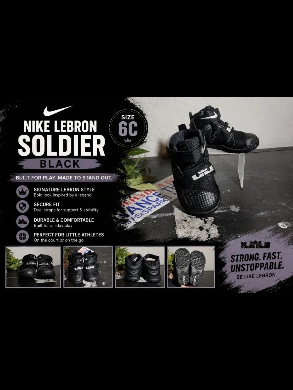 NIKE LeBron Soldier Black 6C